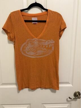 Pink by Victoria's Secret Orange V-Neck University of Florida Gators T-Shirt, M
